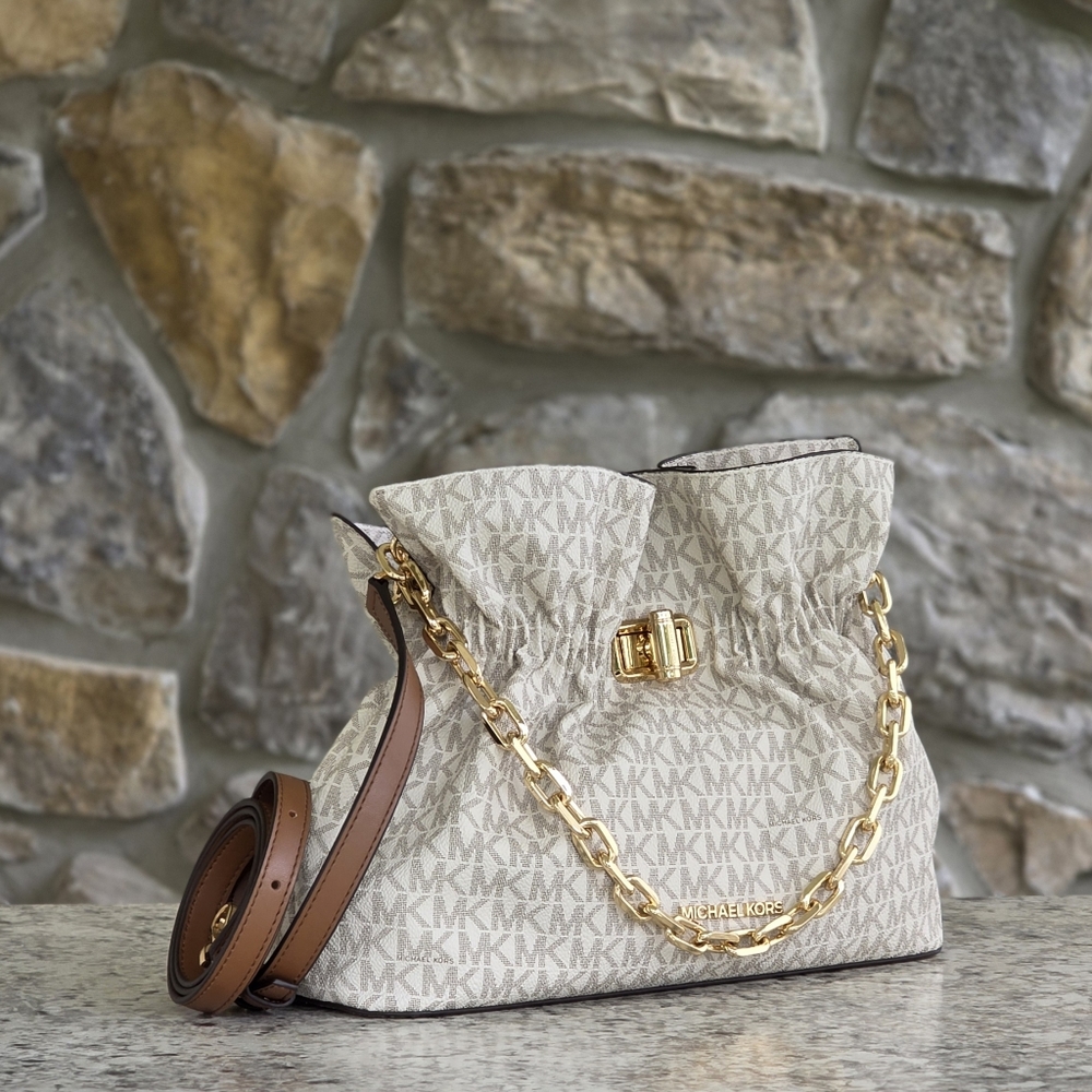 Michael Kors Large Logo Vanilla  Crossbody